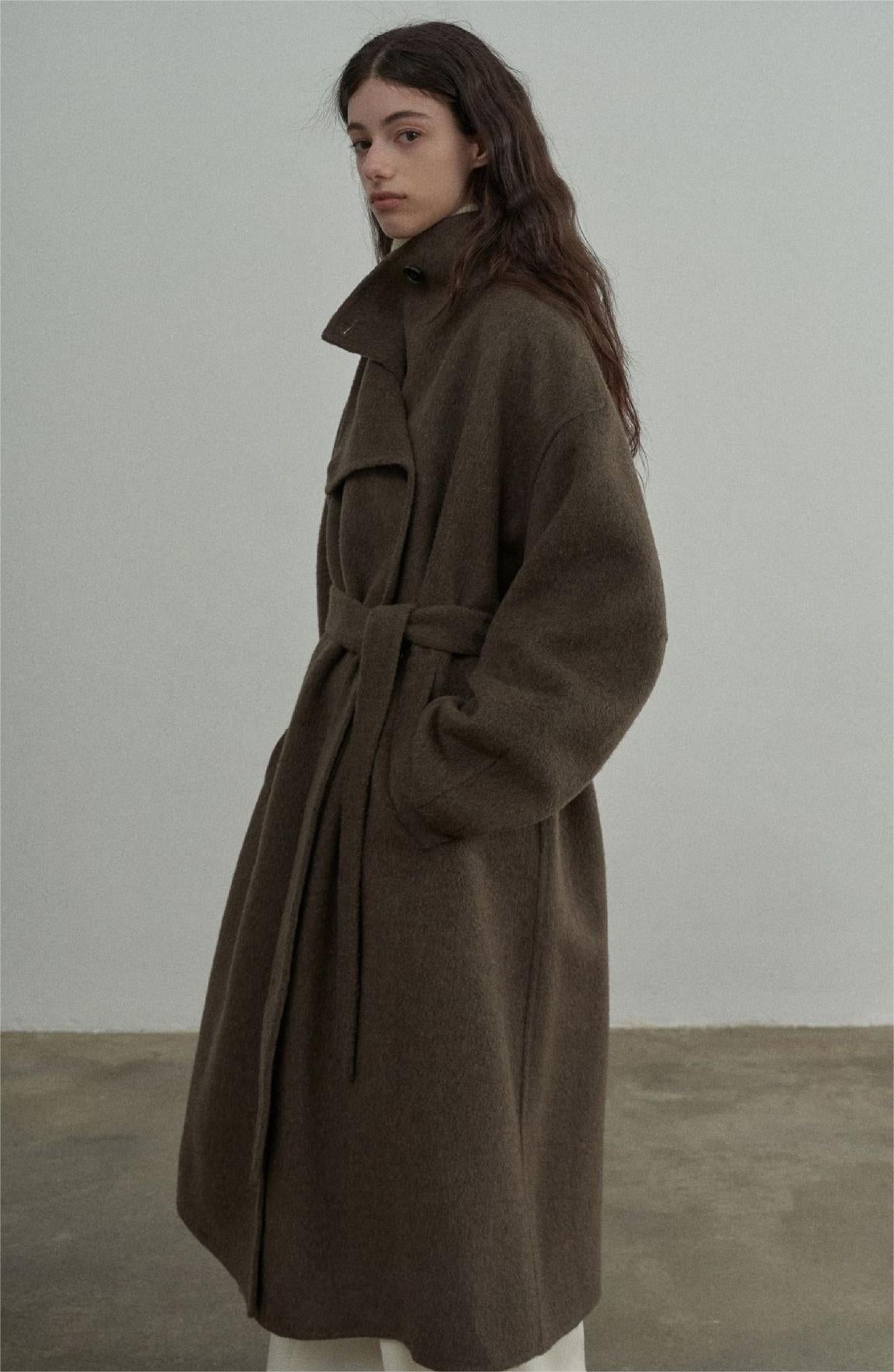 Handmade Lamb Wool Arlene Overcoat