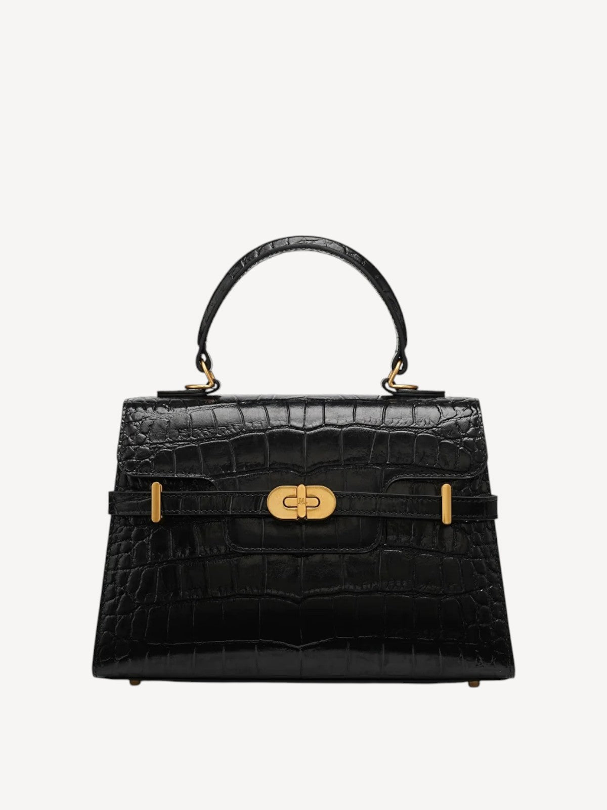 Kensington - Top Handle in Croc Embossed