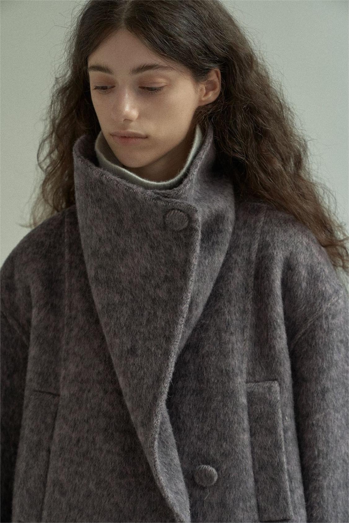 Handmade Lamb Wool Aviva Overcoat
