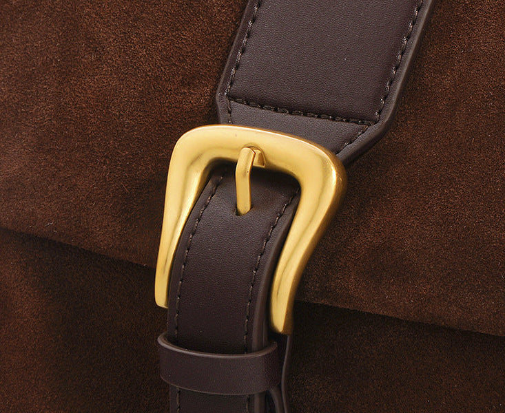 Suede Crossbody - Brown