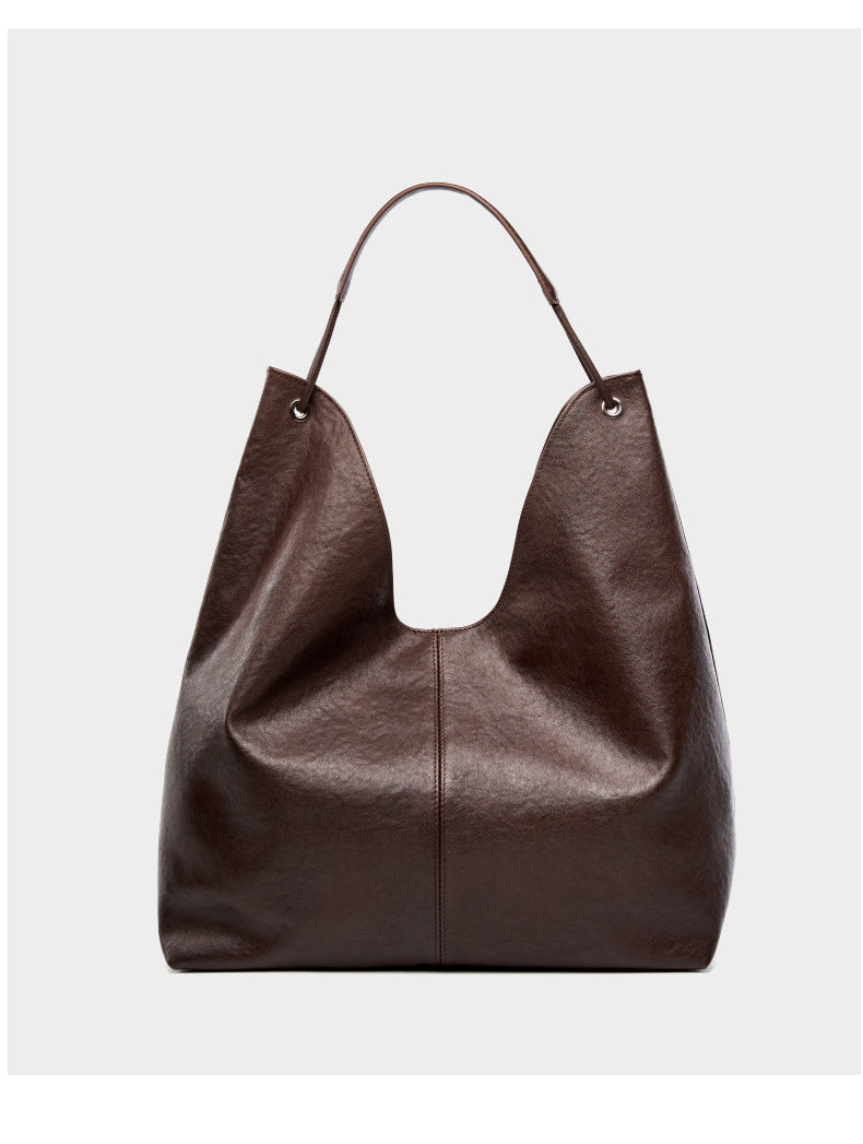 Wax Leather Shoulder - Black