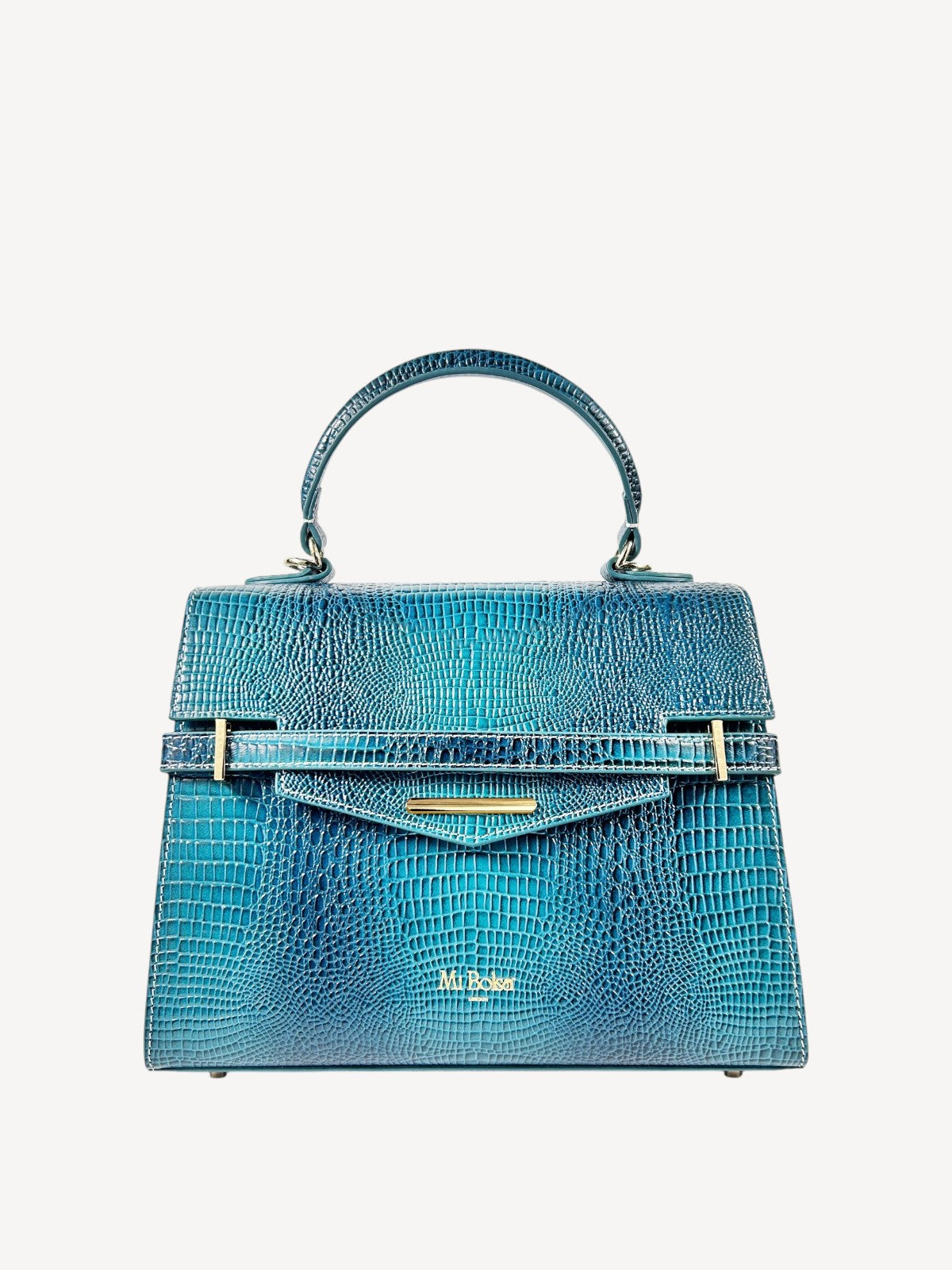 "Mi" Midi Top Handle - Croc Embossed