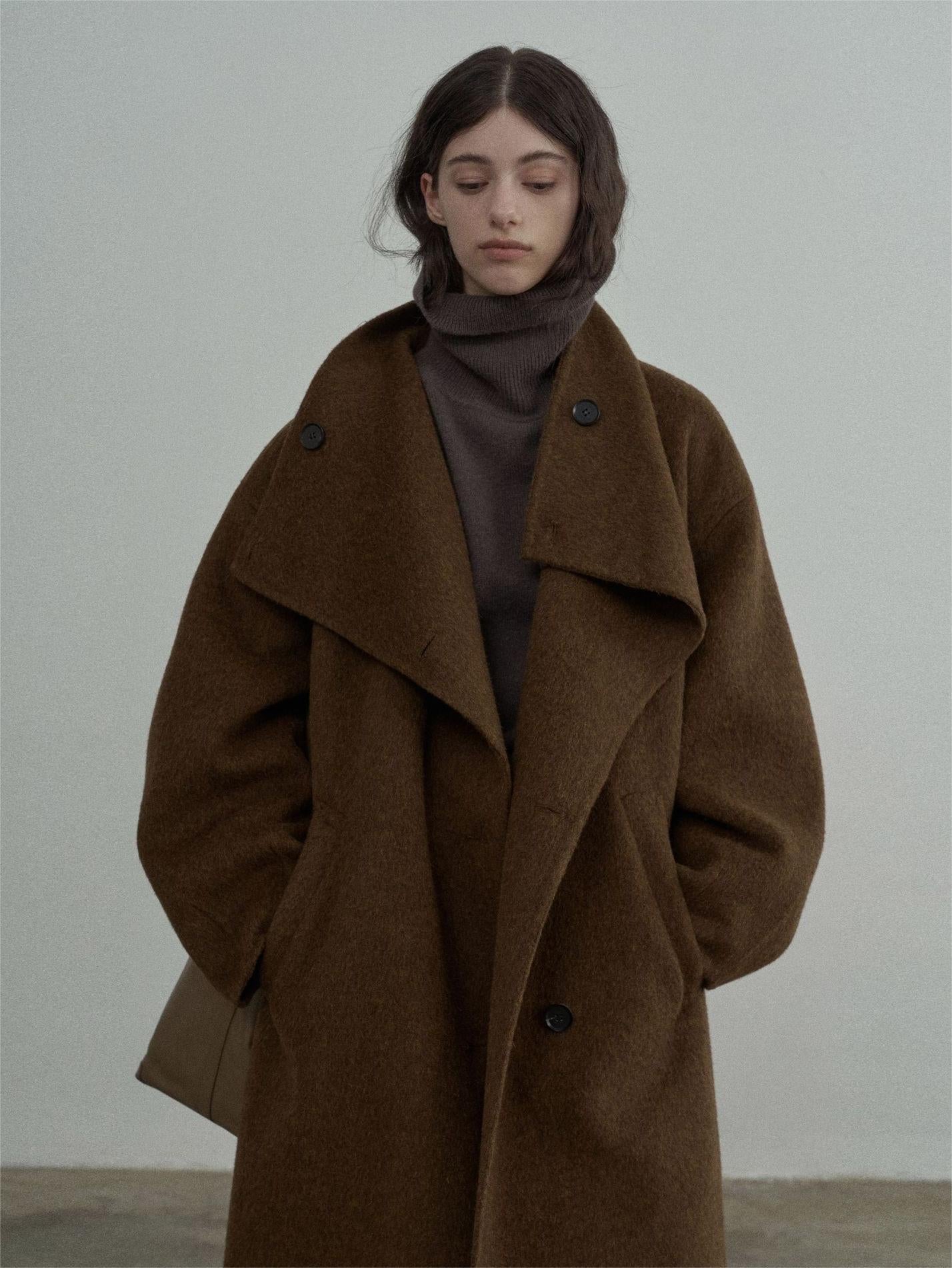 Handmade Lamb Wool Arlene Overcoat