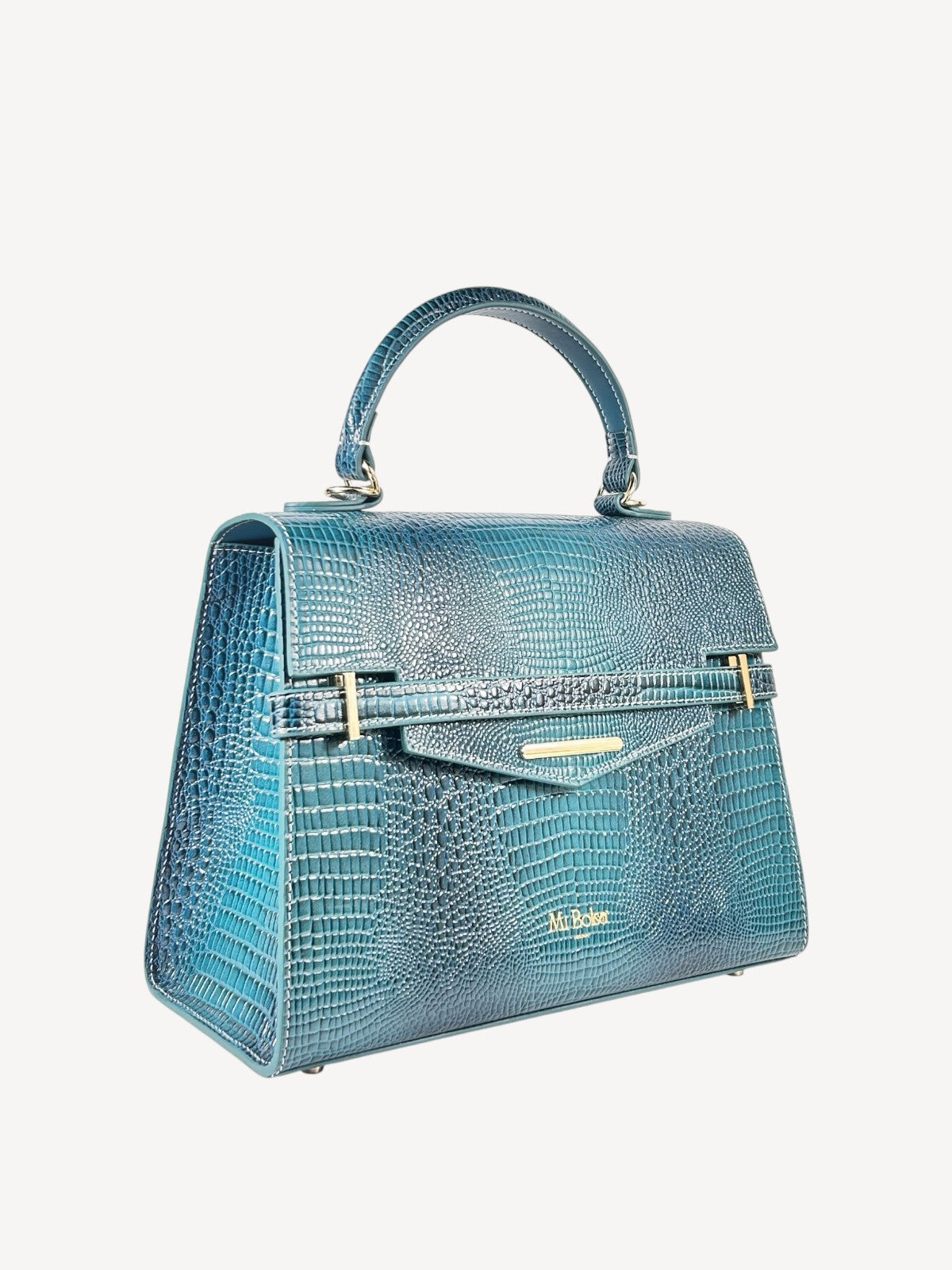 "Mi" Midi Top Handle - Croc Embossed