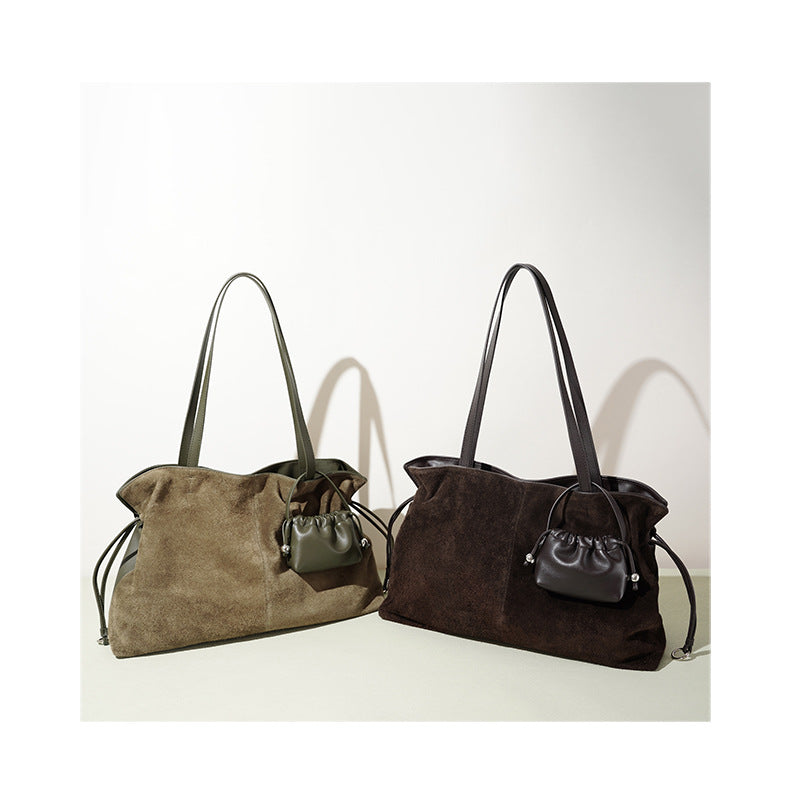 Suede Cloud Shoulder - Brown