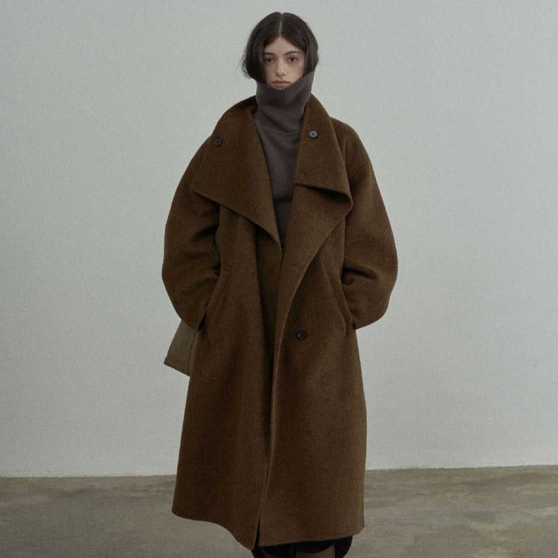 Handmade Lamb Wool Arlene Overcoat