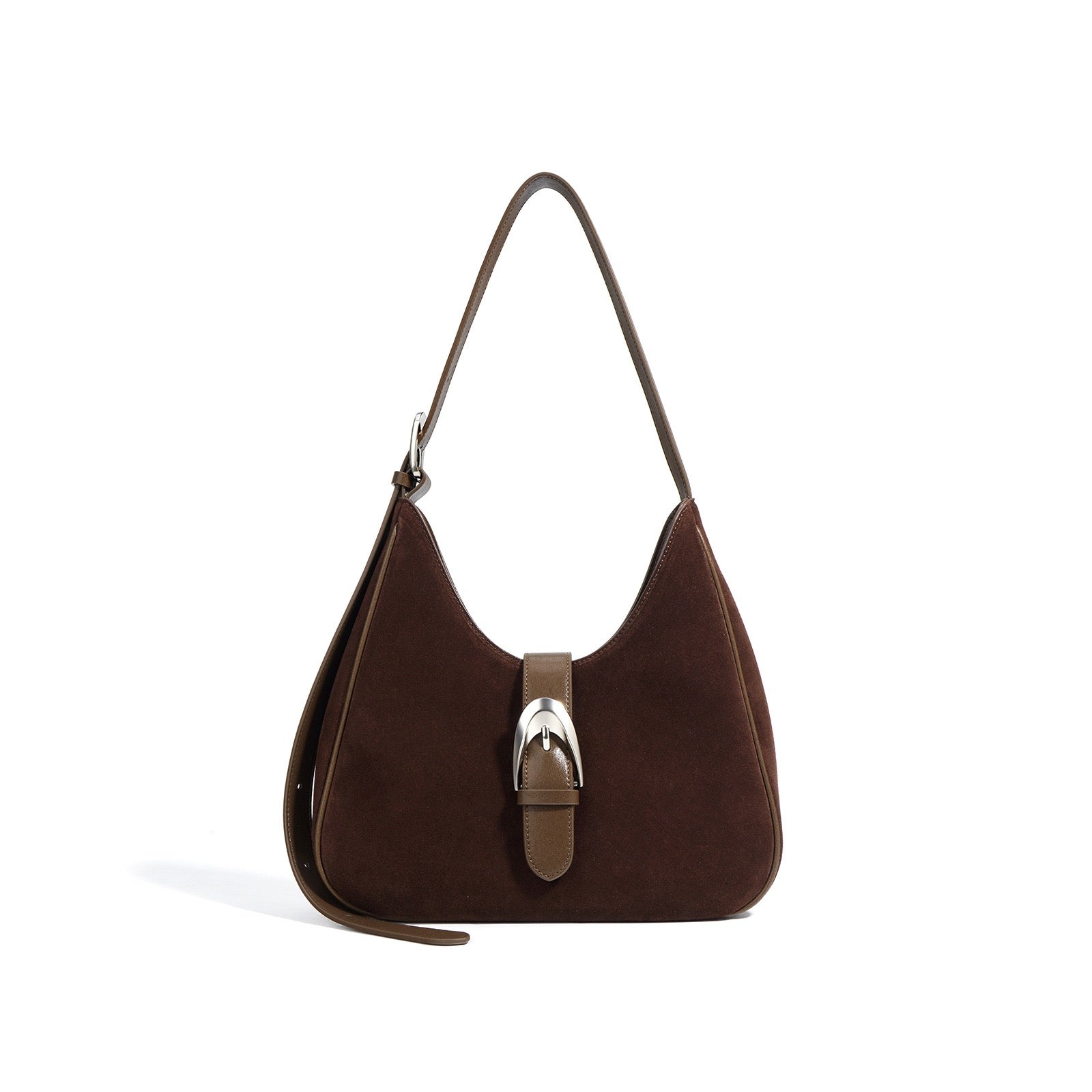 Suede Shoulder Bag - Grey