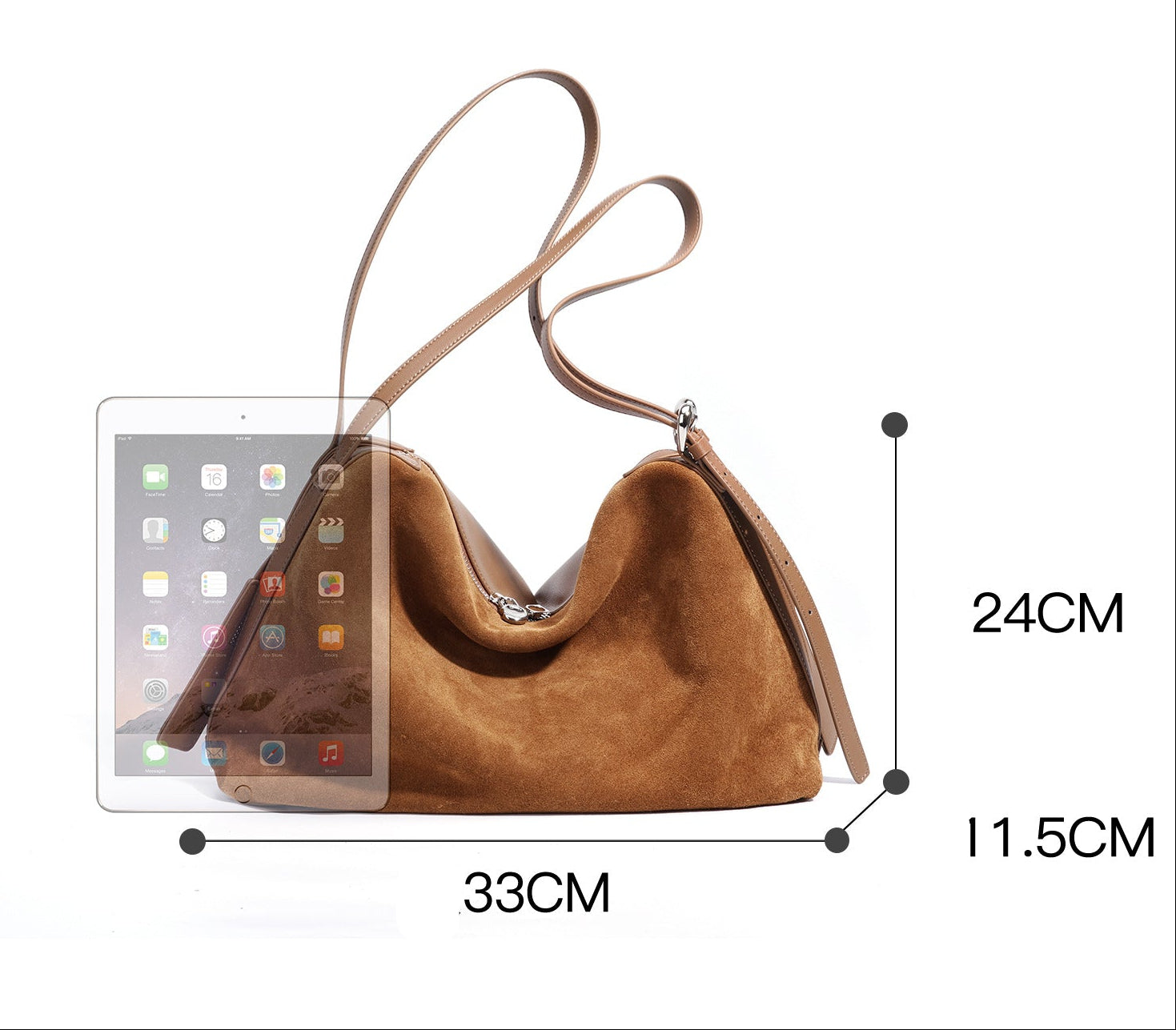 Suede Pillow Shoulder - Coffee