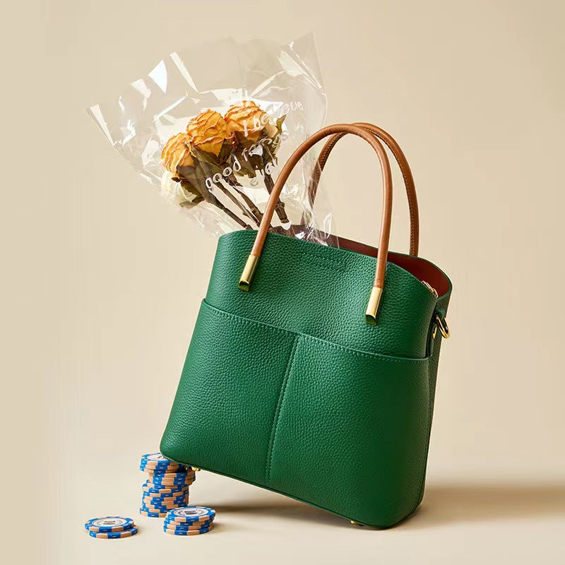 First Layer Cowhide Verna Shoulder/Tote Bag