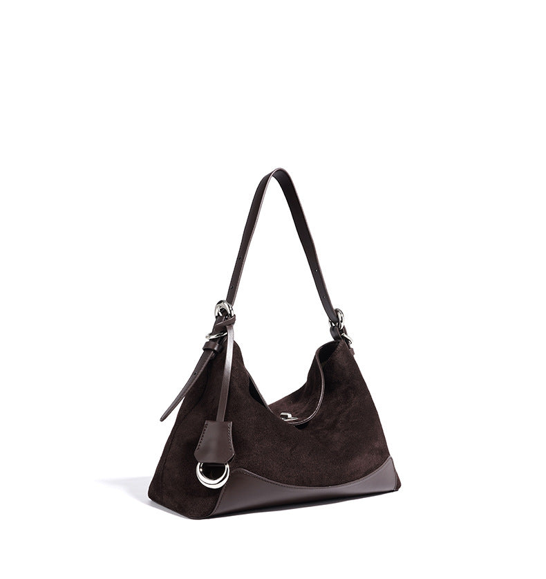 Suede Shoulder - Burgundy