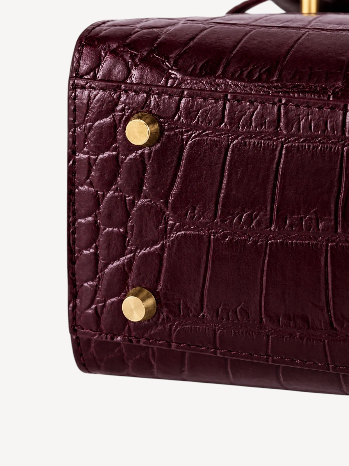 Kensington - Top Handle Burgundy Croc Embossed