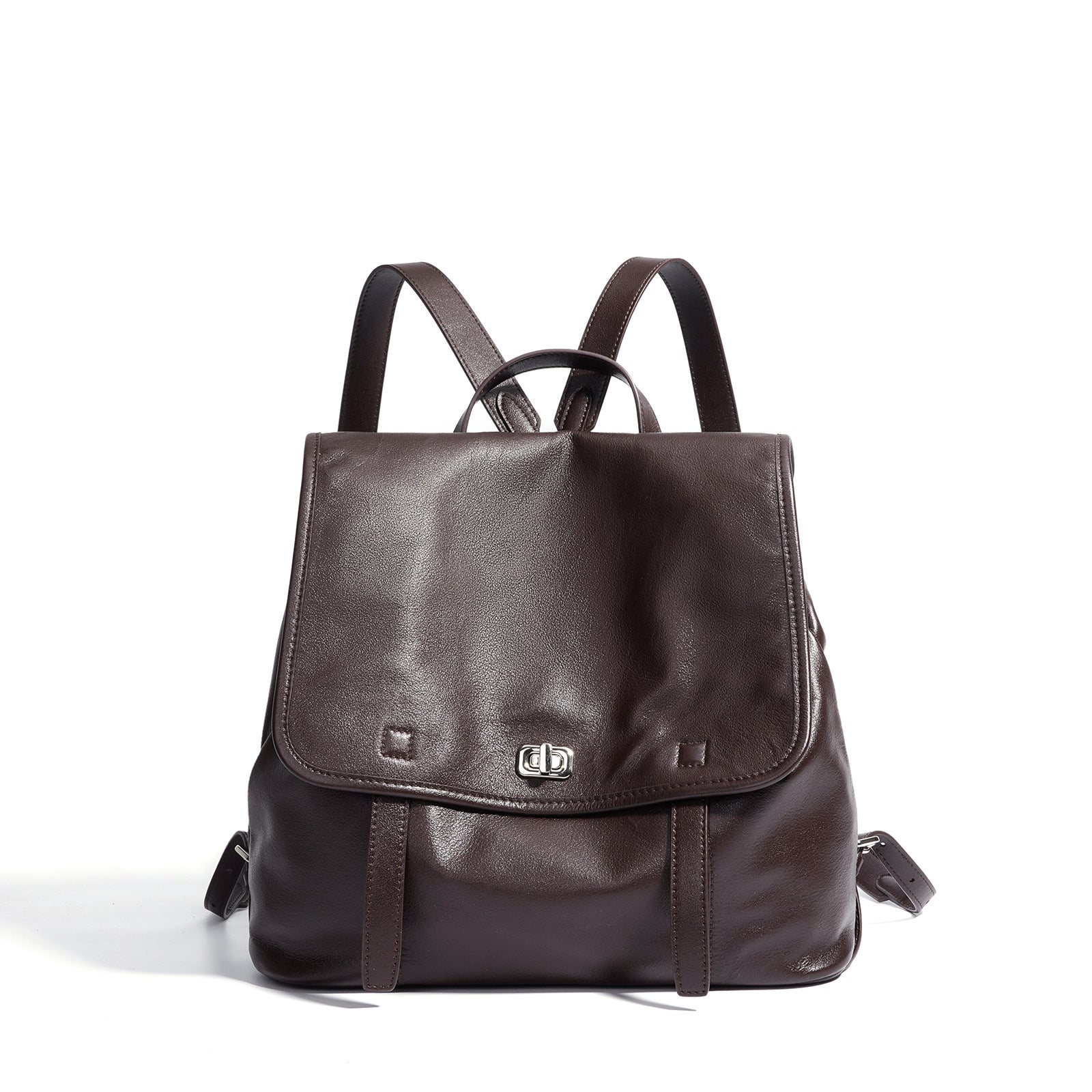 Vegetable-Tanned Cowhide Backpack - Black