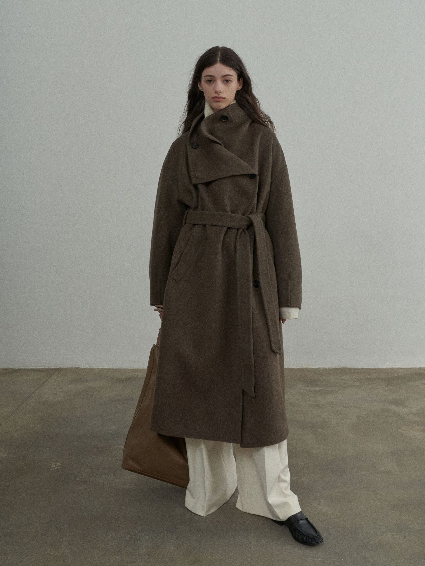 Handmade Lamb Wool Arlene Overcoat
