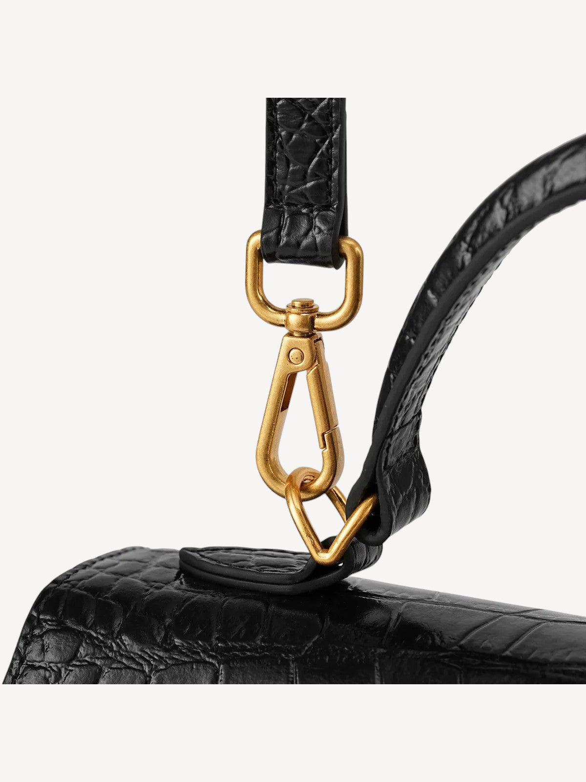Kensington - Top Handle in Croc Embossed