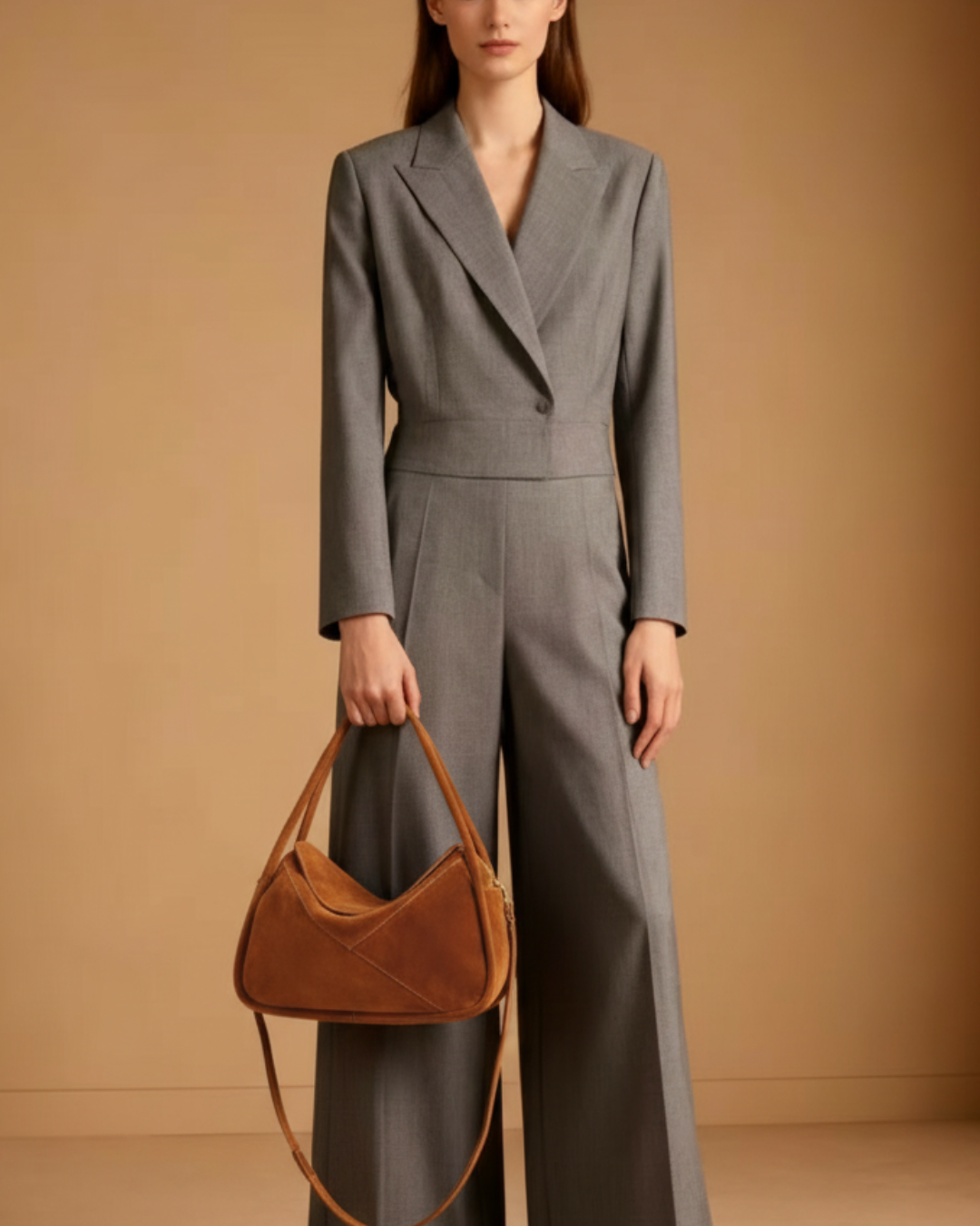 Carnaby Shoulder - Brown Suede