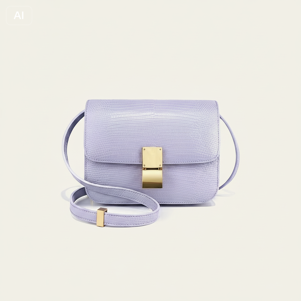 Quinn - Lizard Embossed Purple