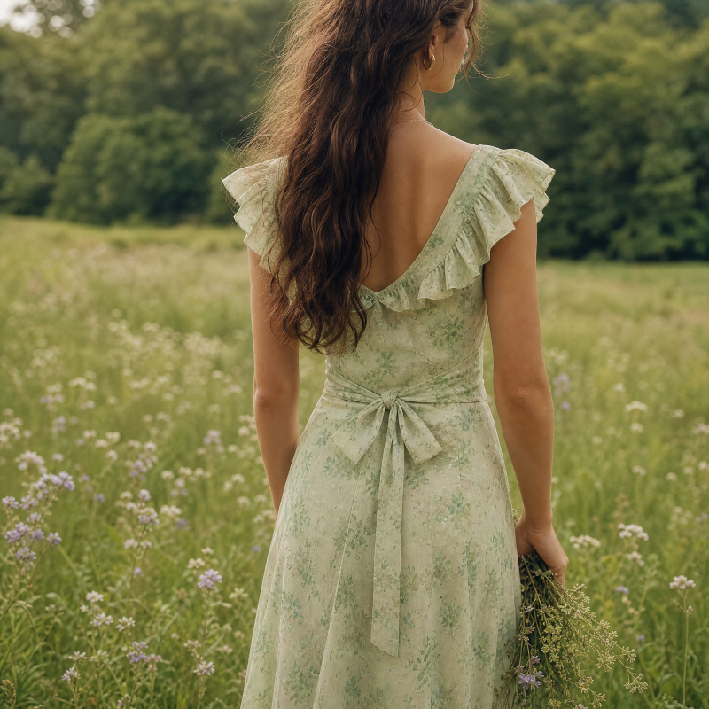 Mint Ruffle Maxi Dress