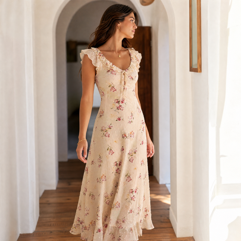 Floral Ruffle Dress
