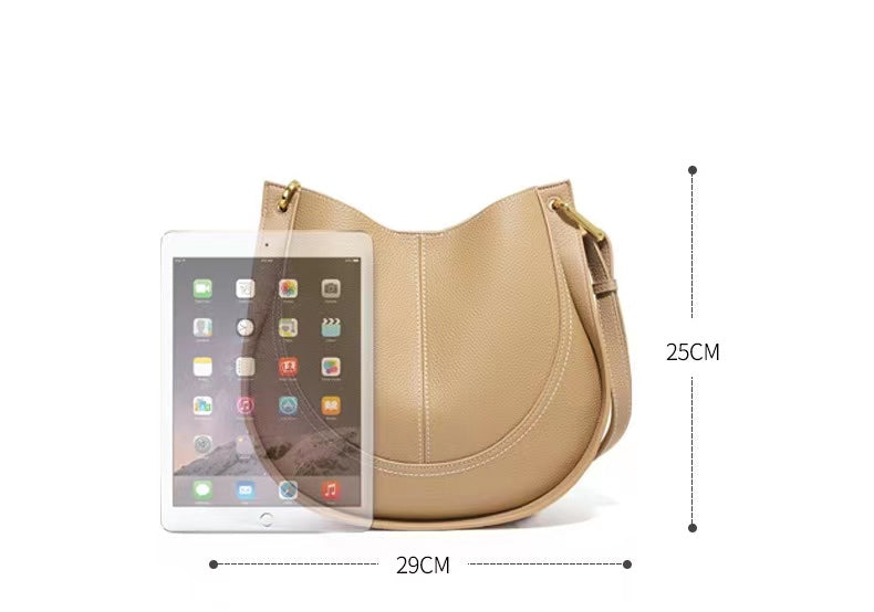 First Layer Cowhide Opal Shoulder Bag