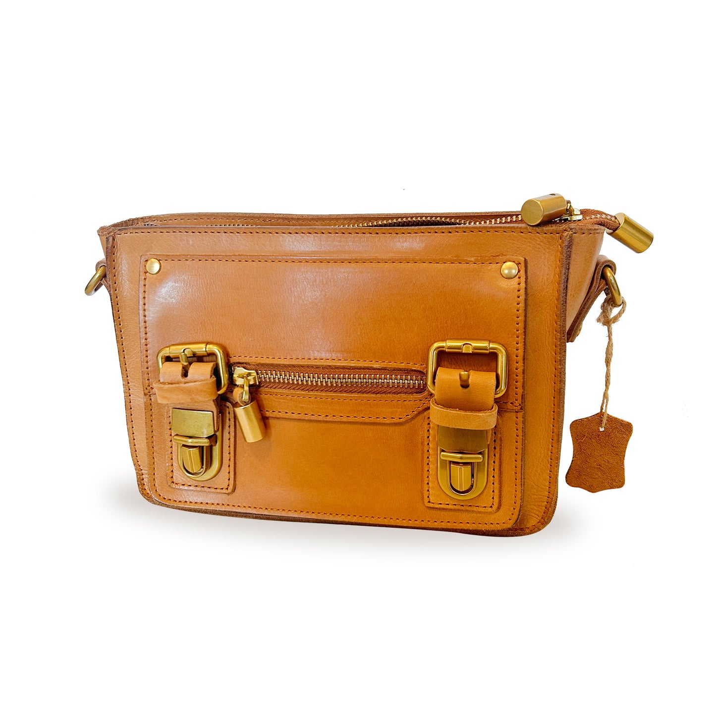 Genuine Vegetable Tanned Leather Veda Tote/Shoulder/Crossbody Bag