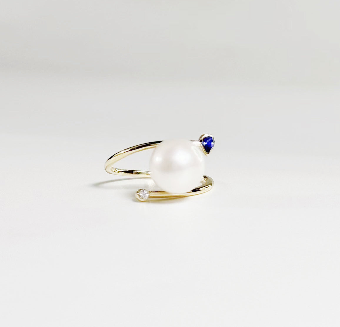 Toi et Moi Ring - Blue Sapphire and Diamond