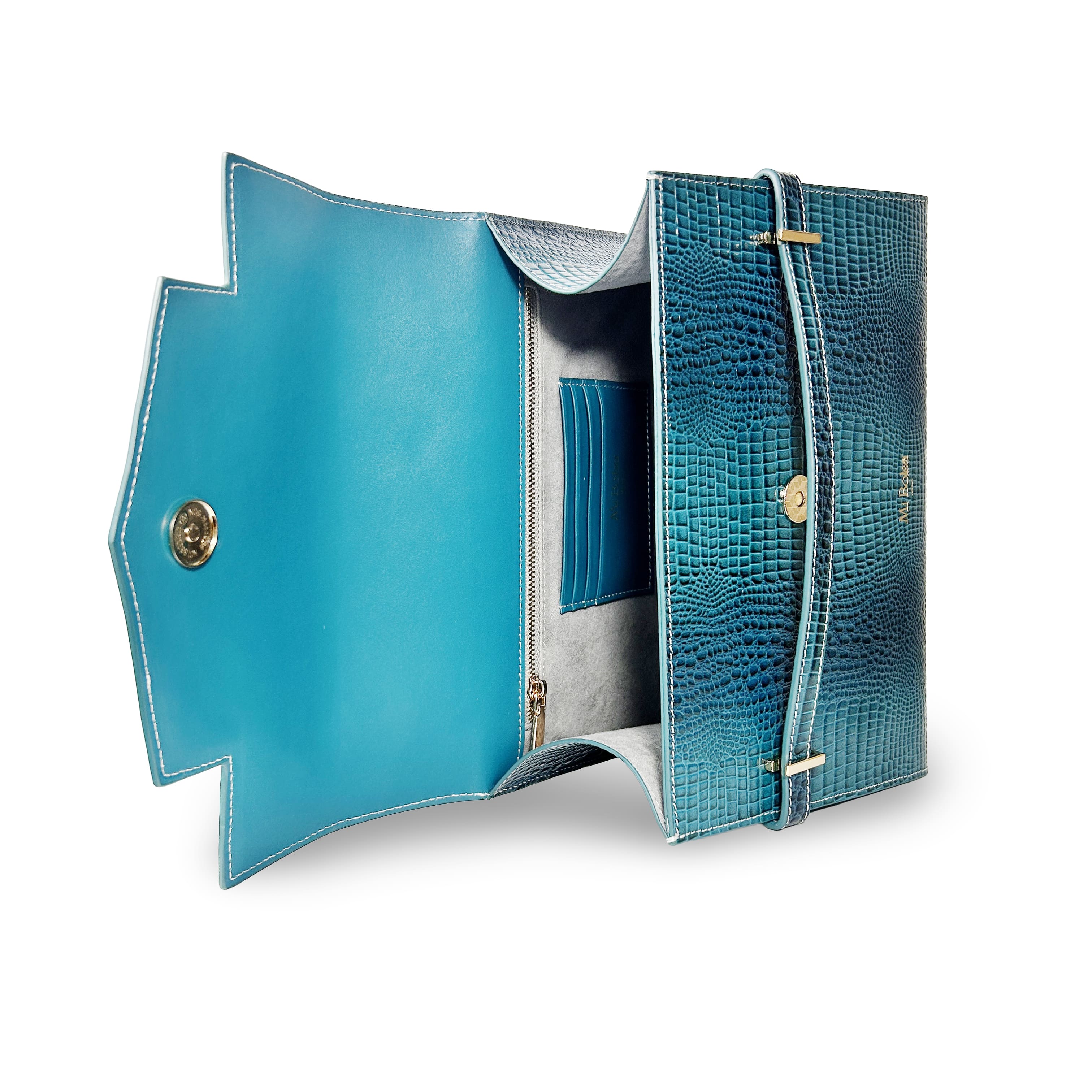 "Mi" Midi Top Handle - Croc Embossed