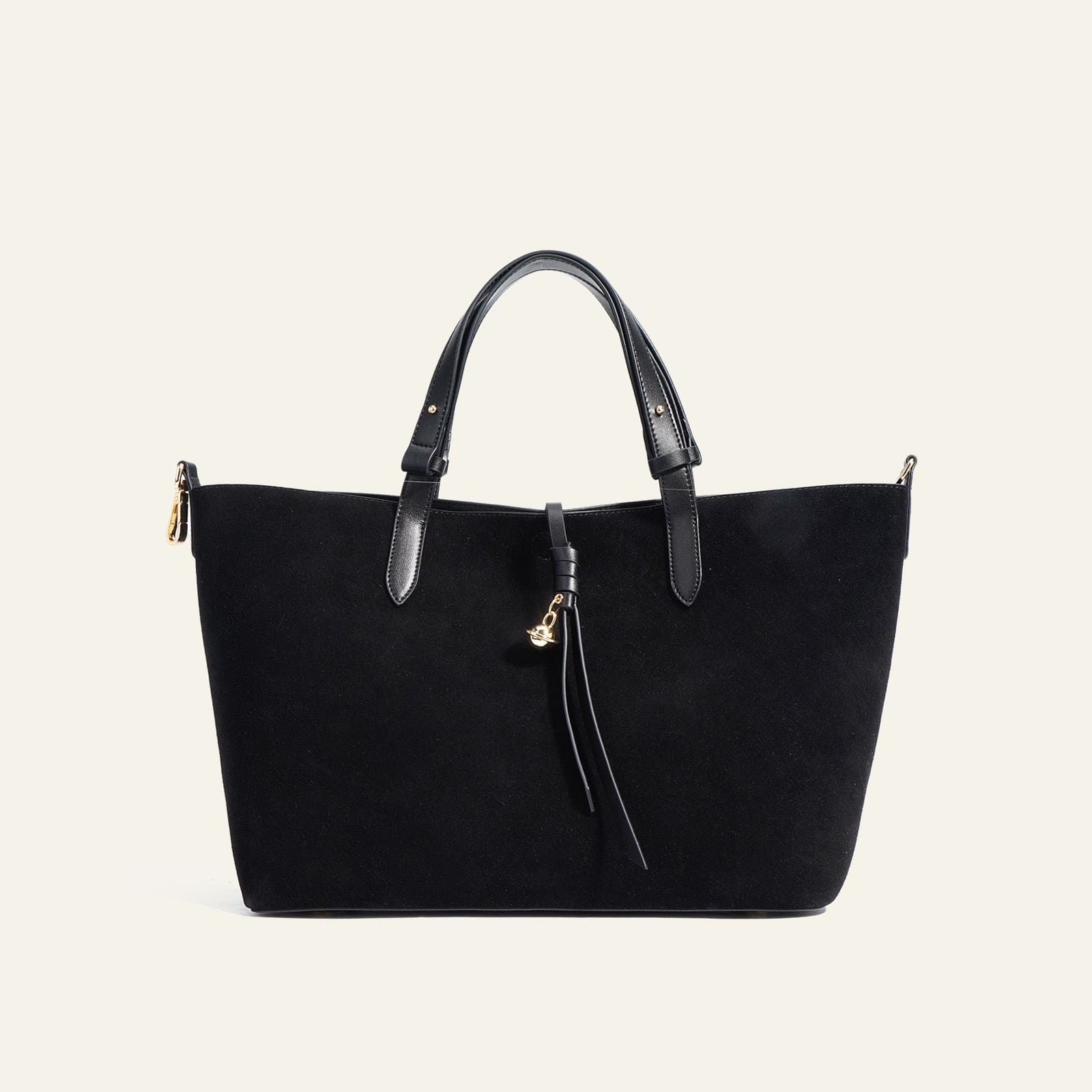 Black suede tote bag online