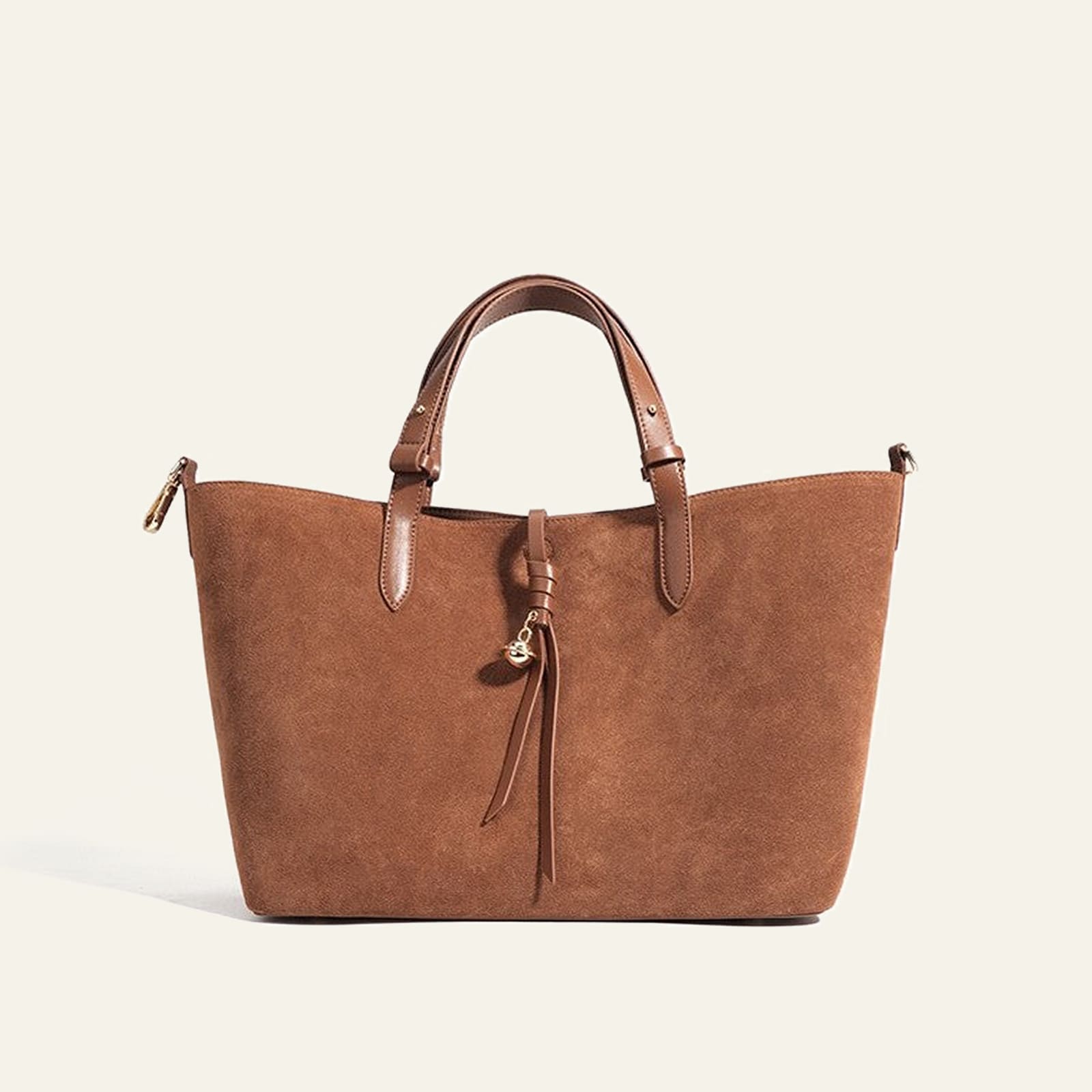 Suede Tote Bag - Purple