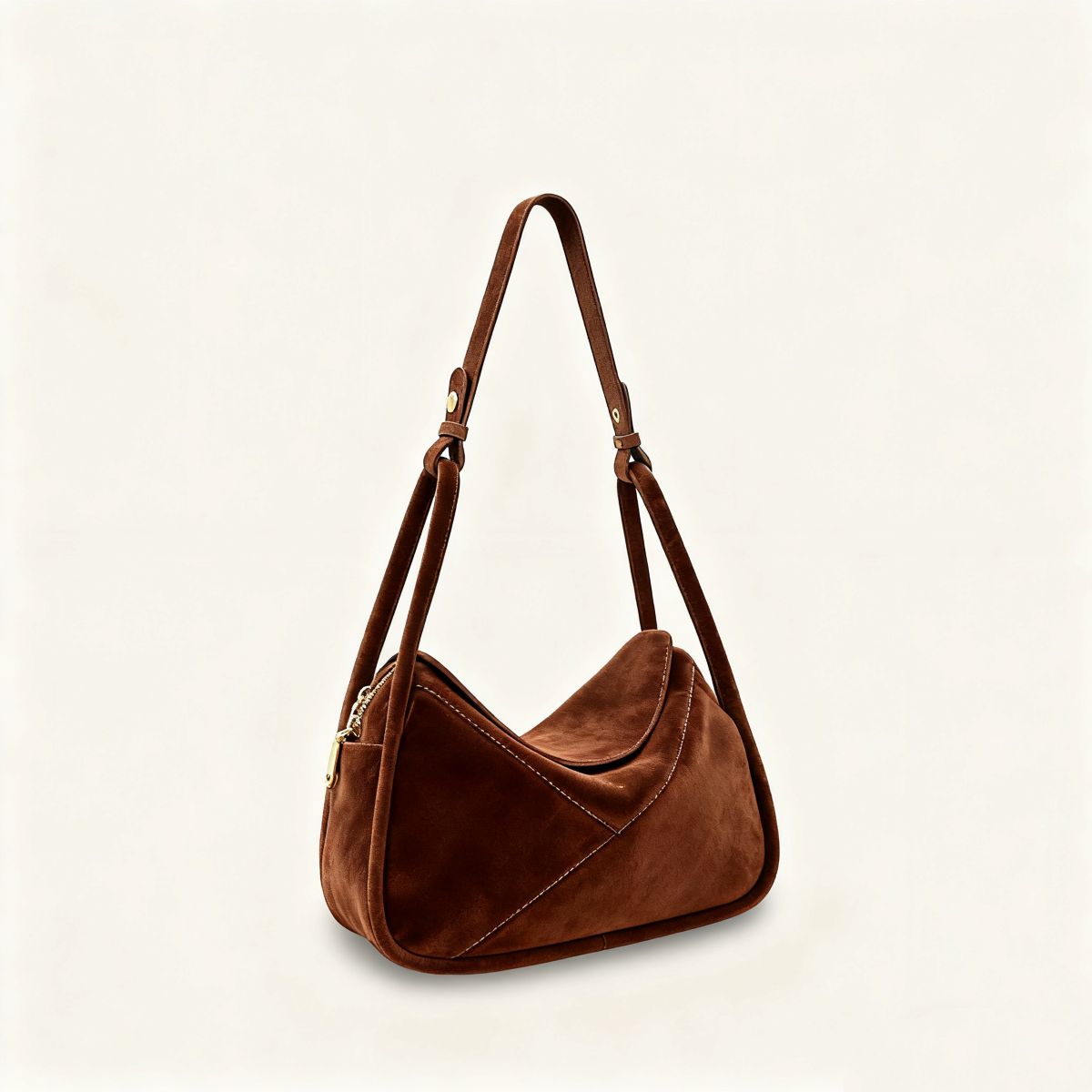 Carnaby Shoulder - Coffee Suede