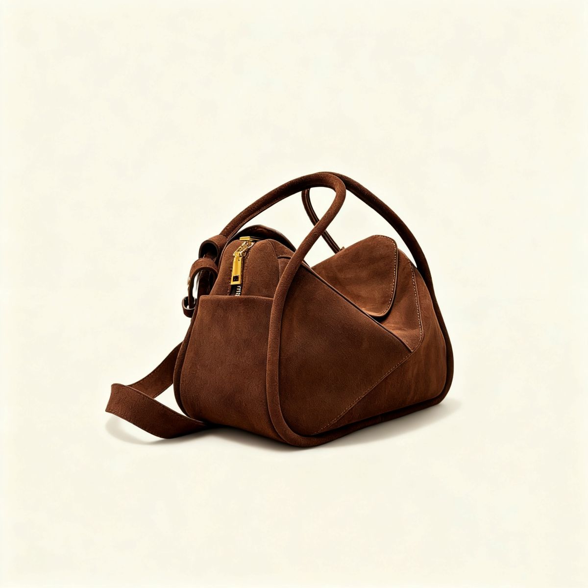 Carnaby Shoulder - Coffee Suede