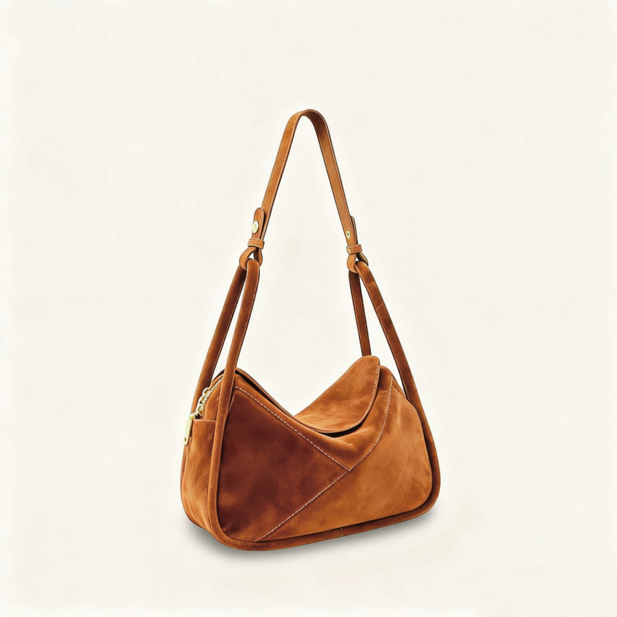 Carnaby Shoulder - Brown Suede