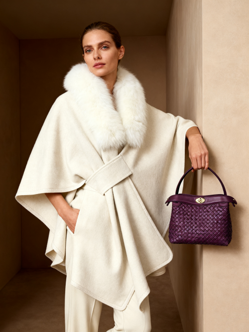 Florence Top Handle Woven Bag - Burgundy