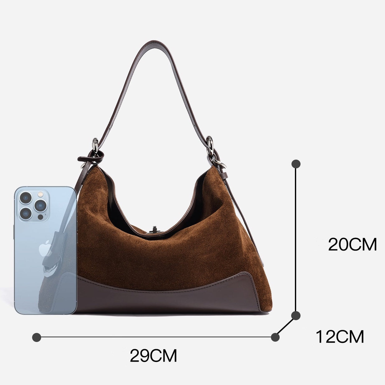 Suede Shoulder - Coffee