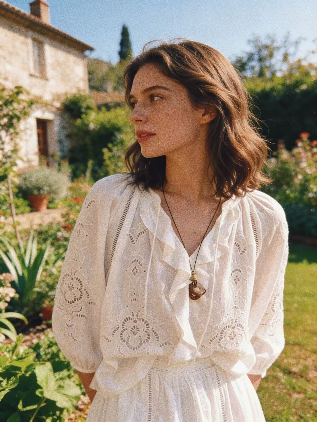 Rose Embroidery Dress Set