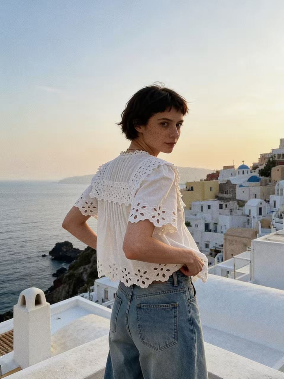 Sakura Embroidery Shirt