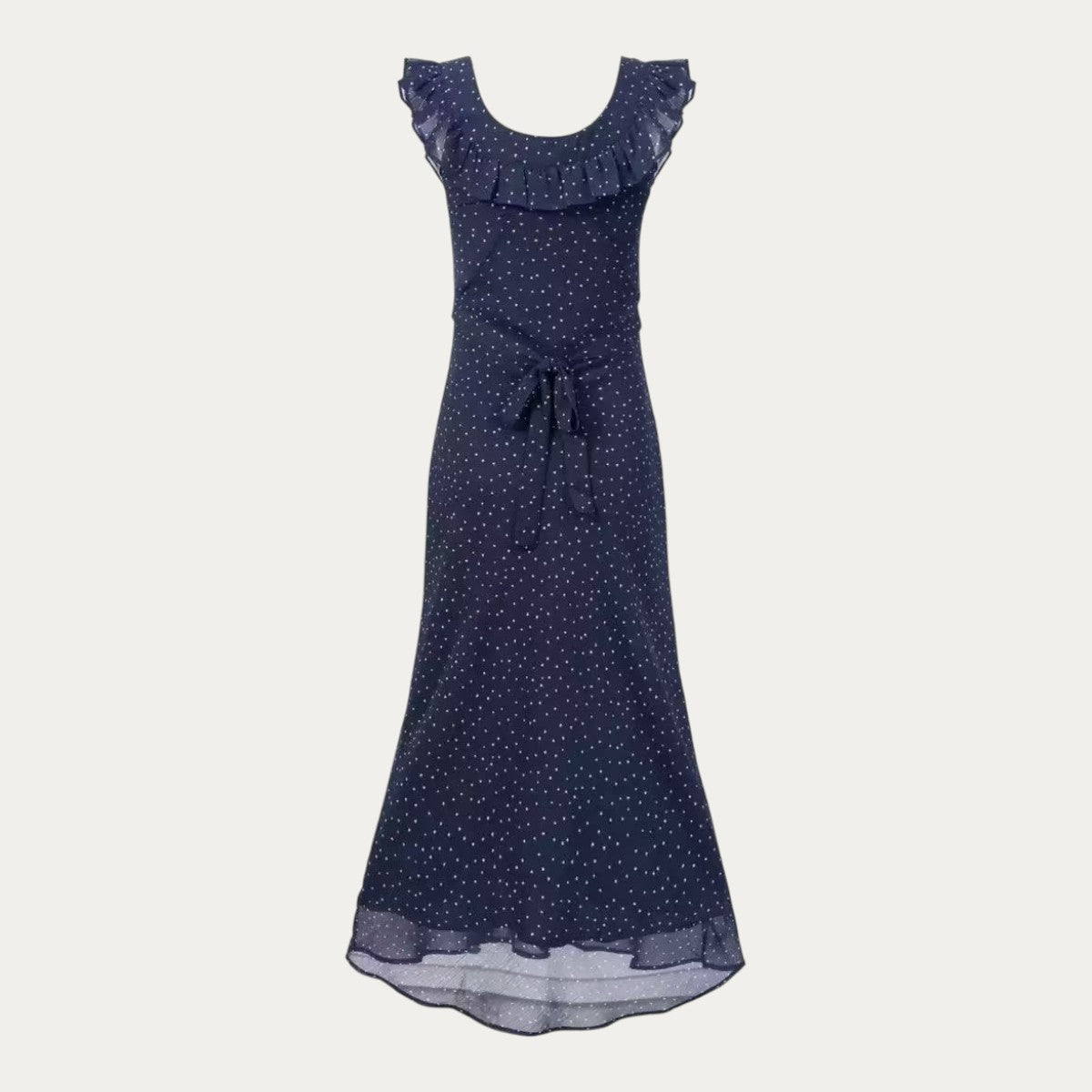 Polka Dot Ruffle Midi Dress