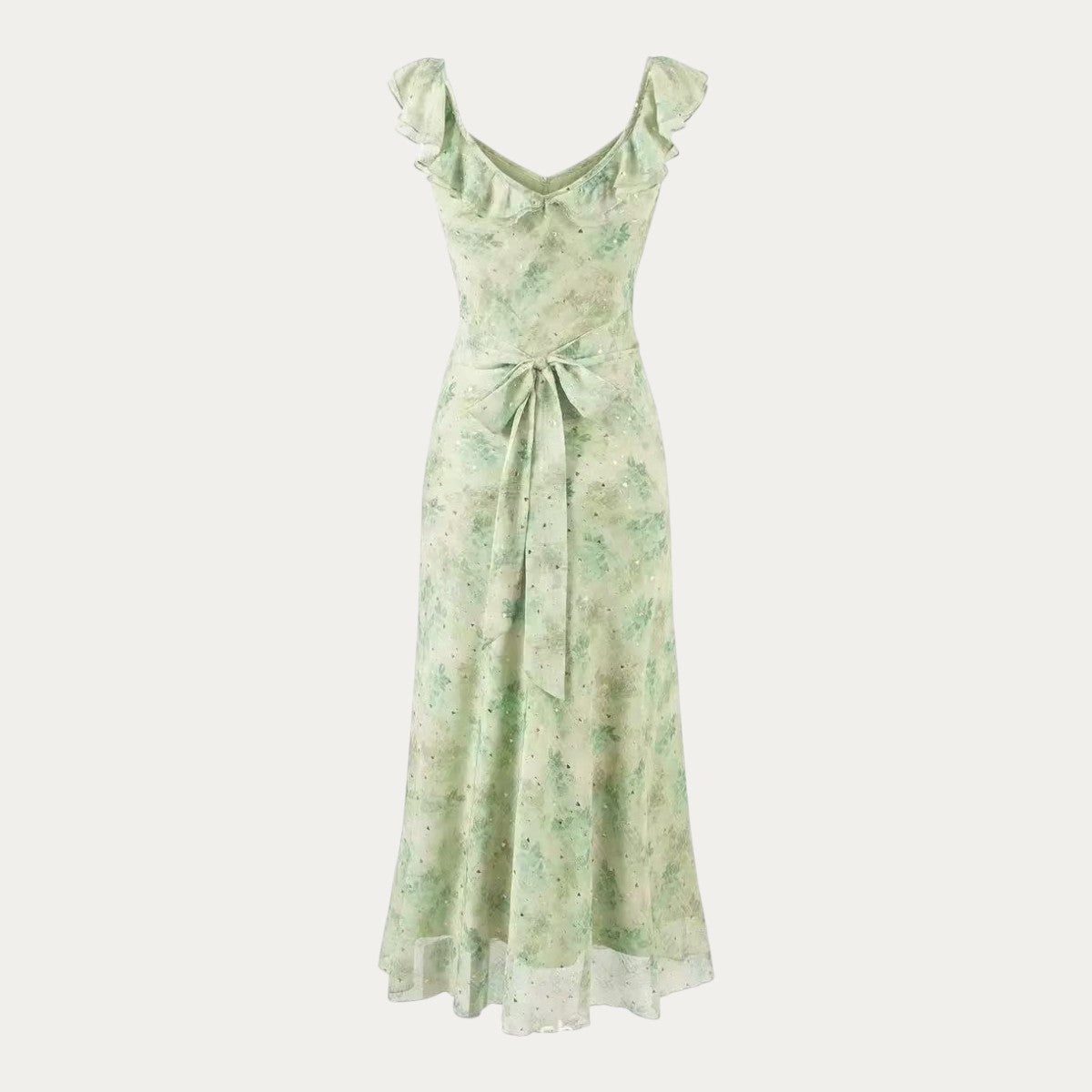 Mint Ruffle Maxi Dress