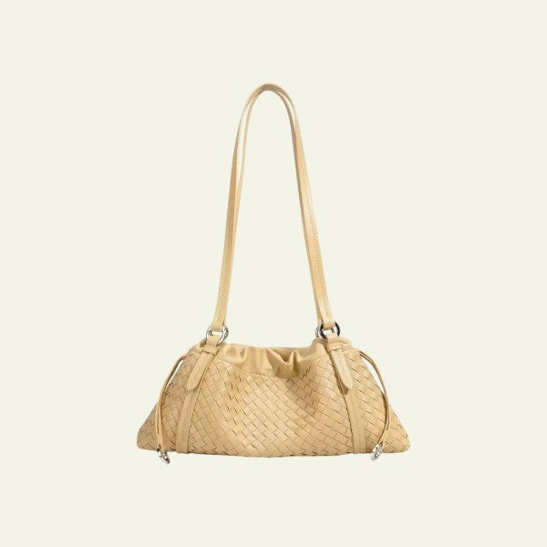 Woven Shoulder Bag - Light Yellow