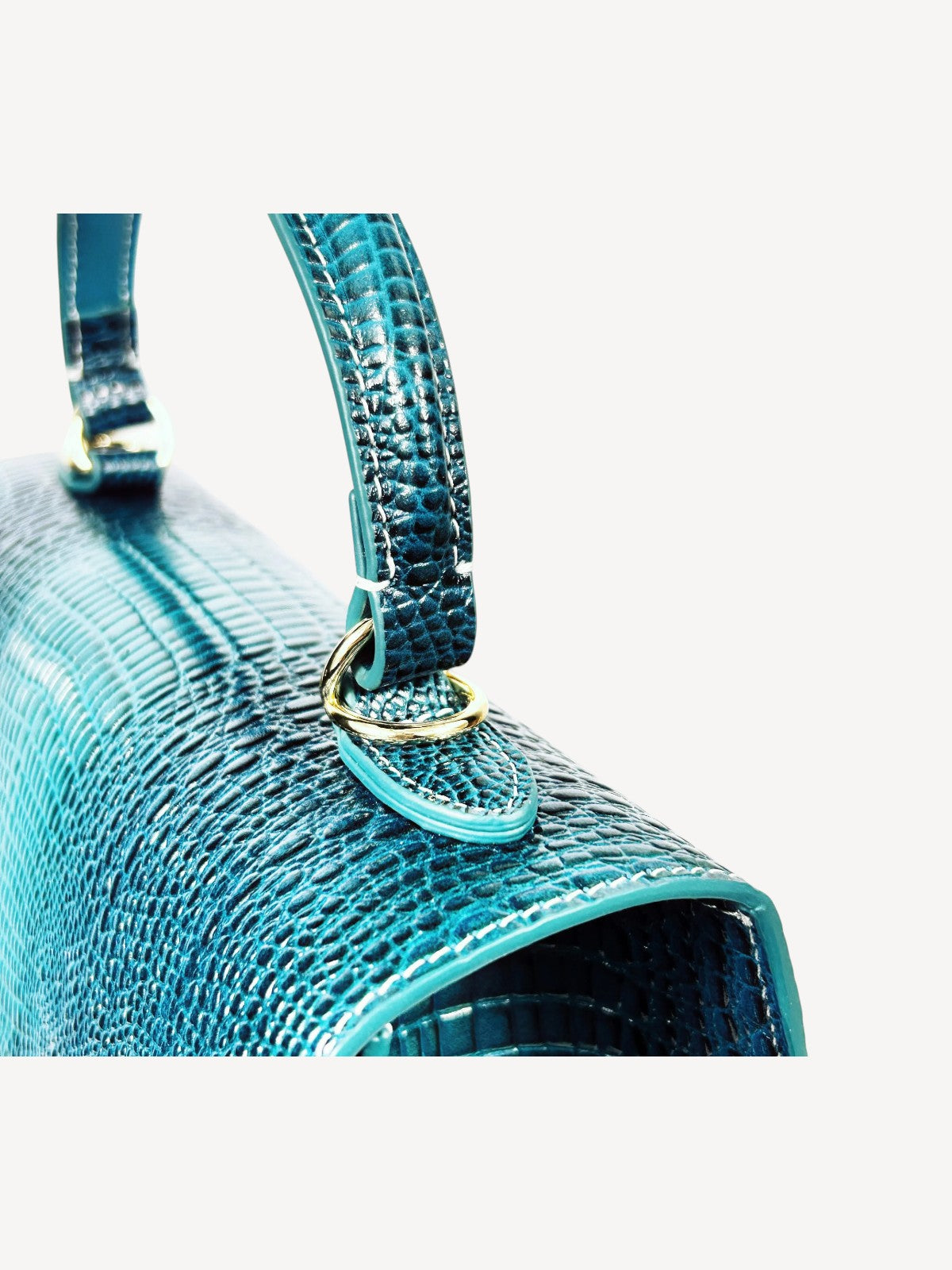 "Mi" Midi Top Handle - Croc Embossed