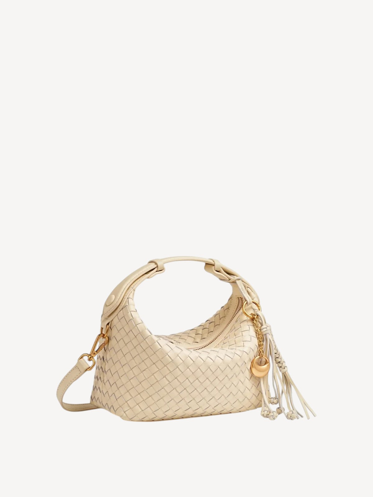 Camilla Half Moon Woven - Creamy White