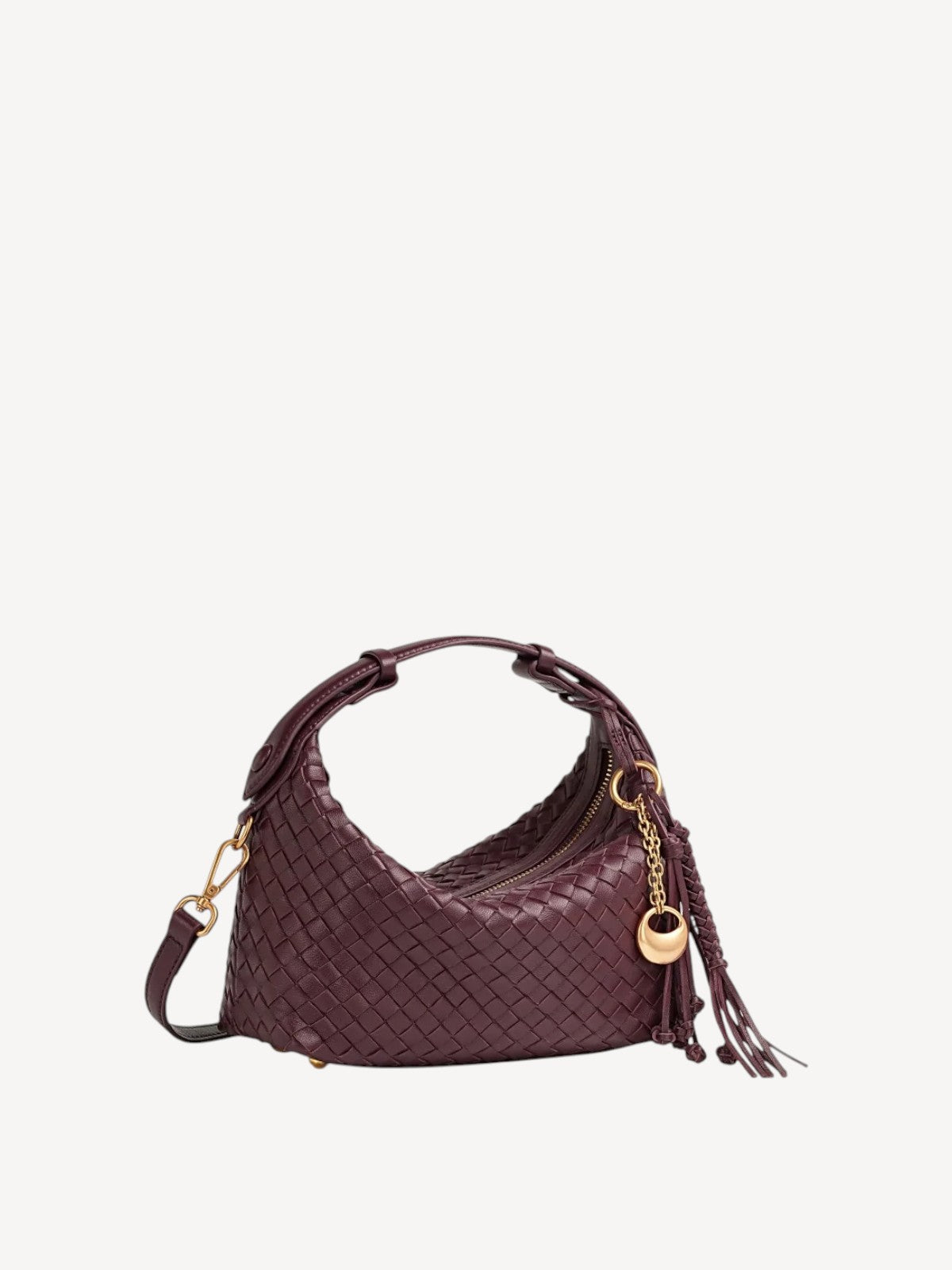 Camilla Half Moon Woven - Burgundy