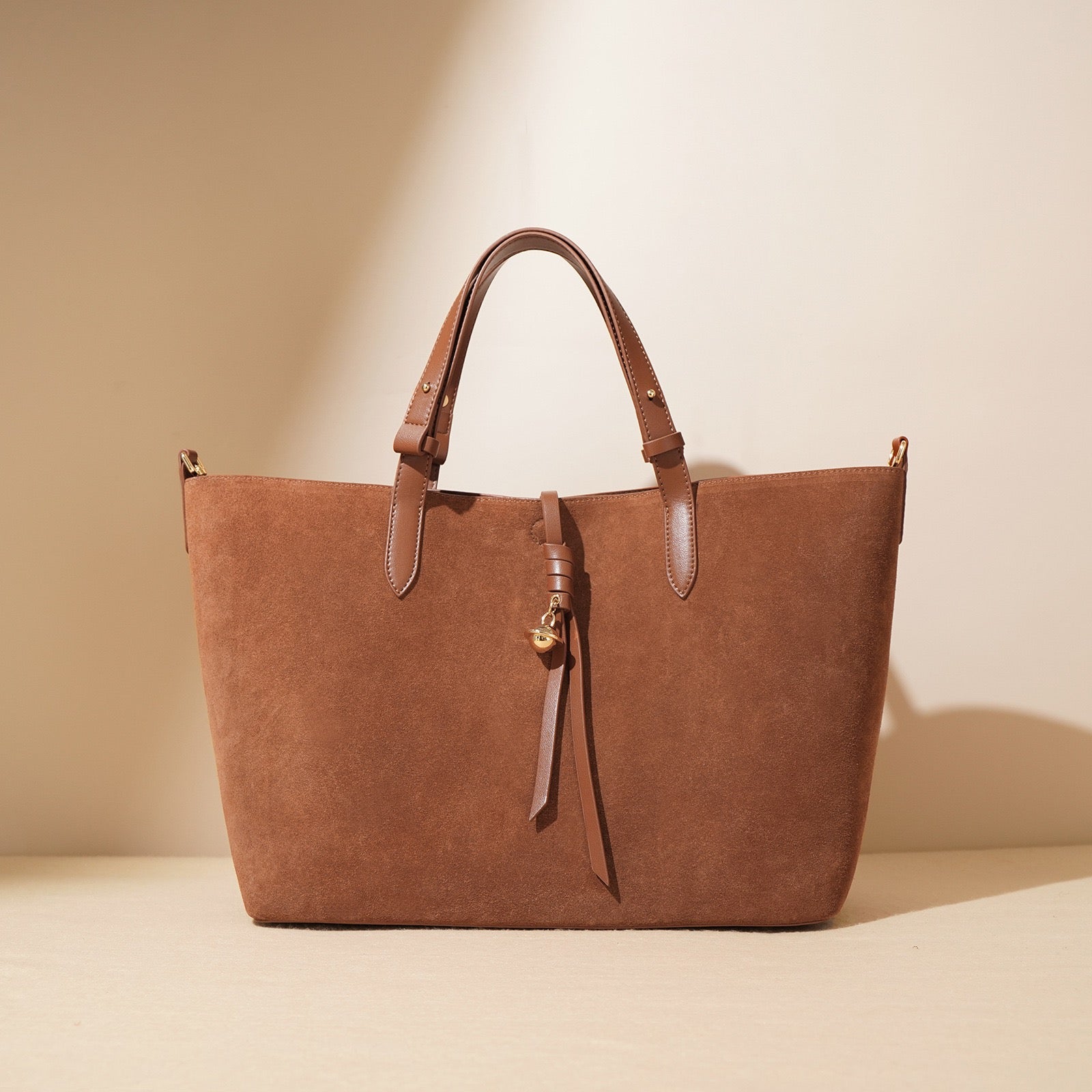Suede Tote Bag - Black