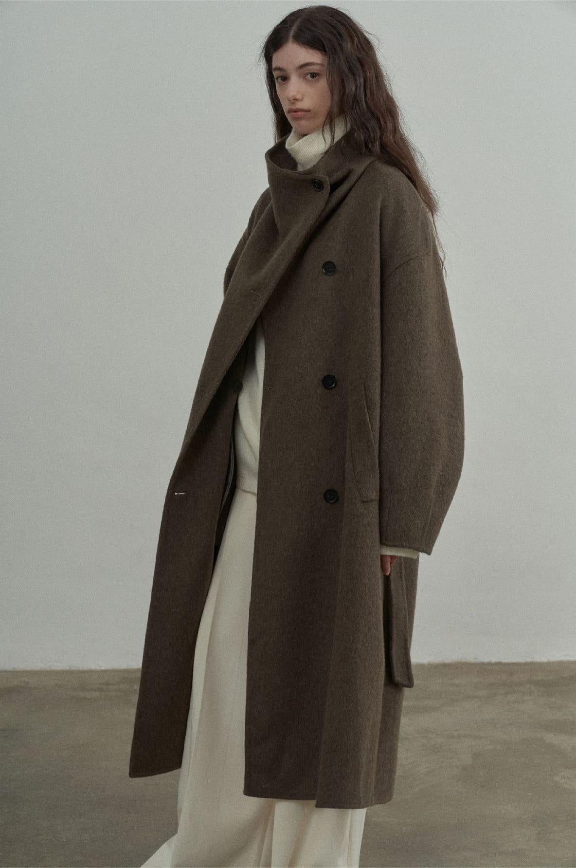 Handmade Lamb Wool Arlene Overcoat