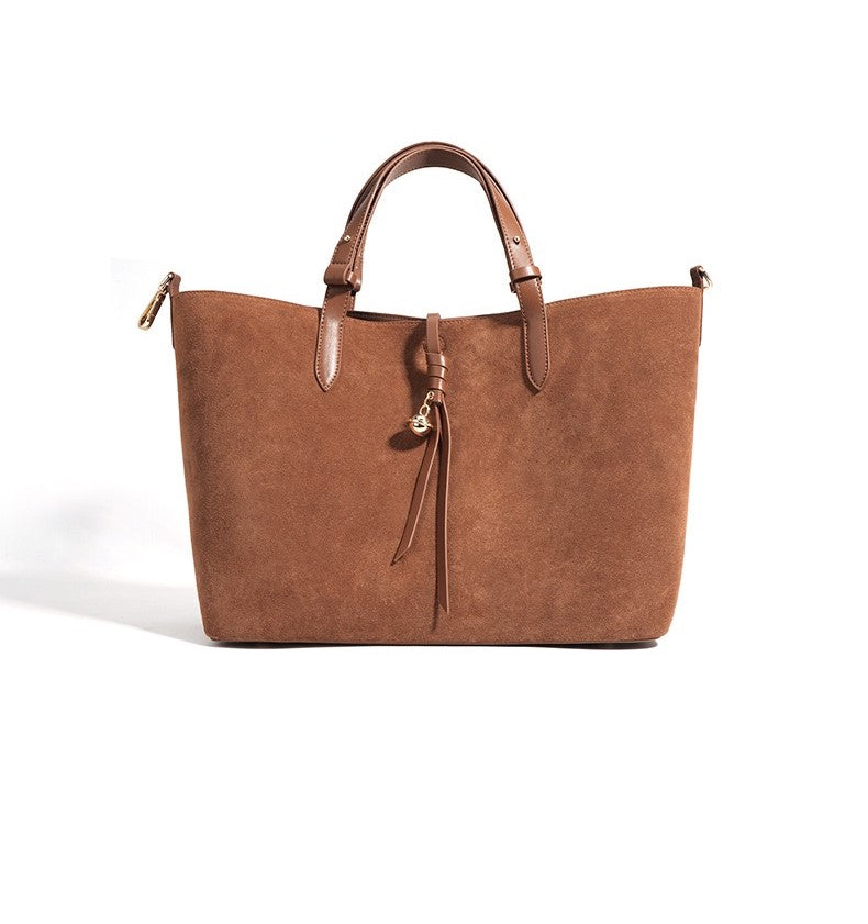 Suede Tote Bag - Black