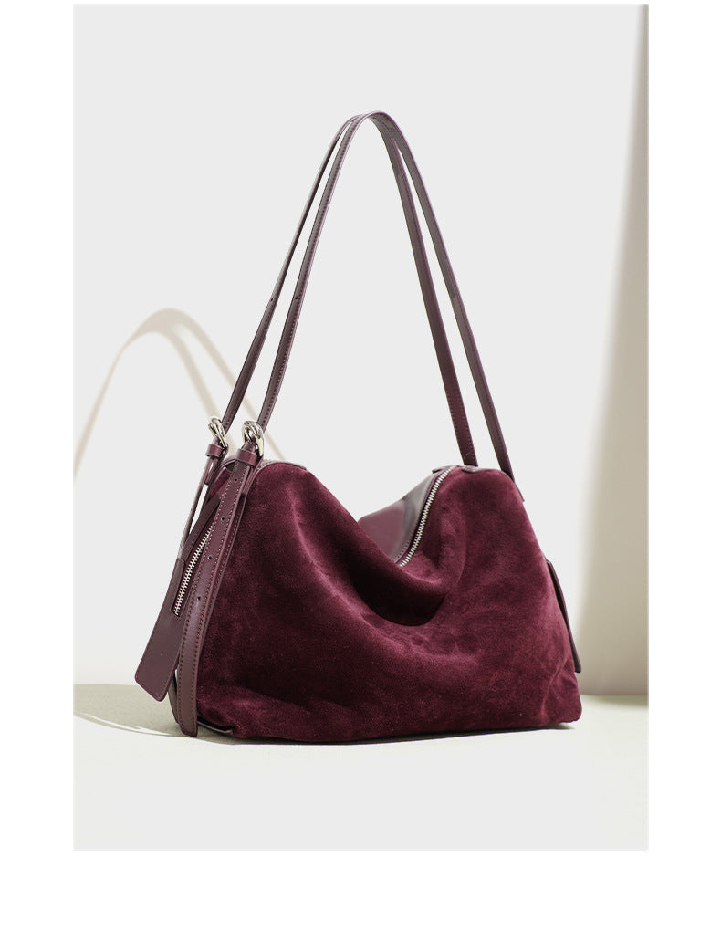 Suede Pillow Shoulder - Coffee