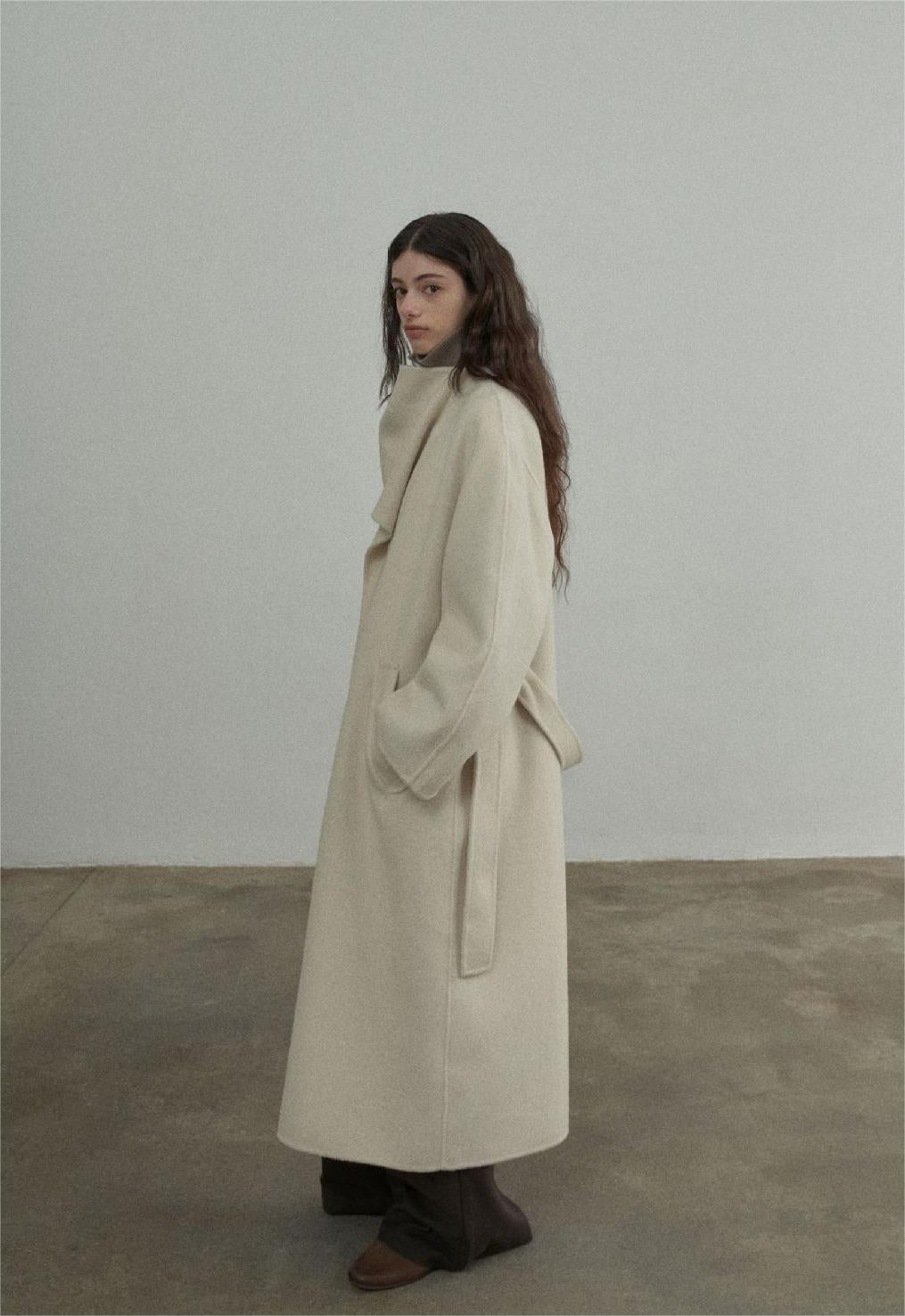 Handmade Lamb Wool Charlotte Overcoat