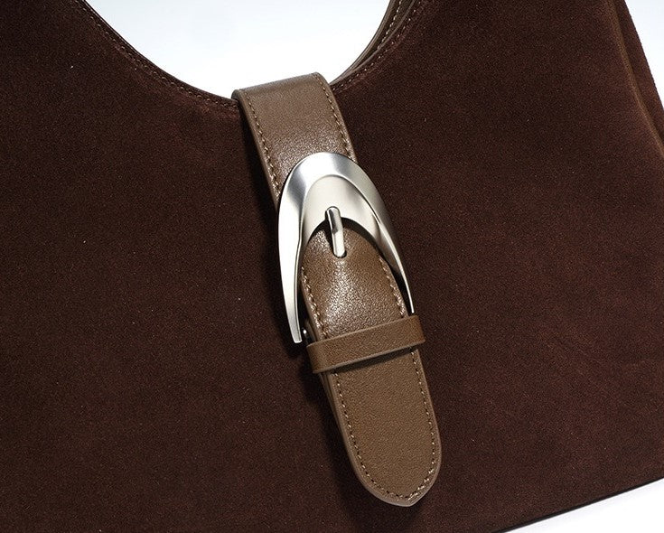 Suede Shoulder - Chocolate