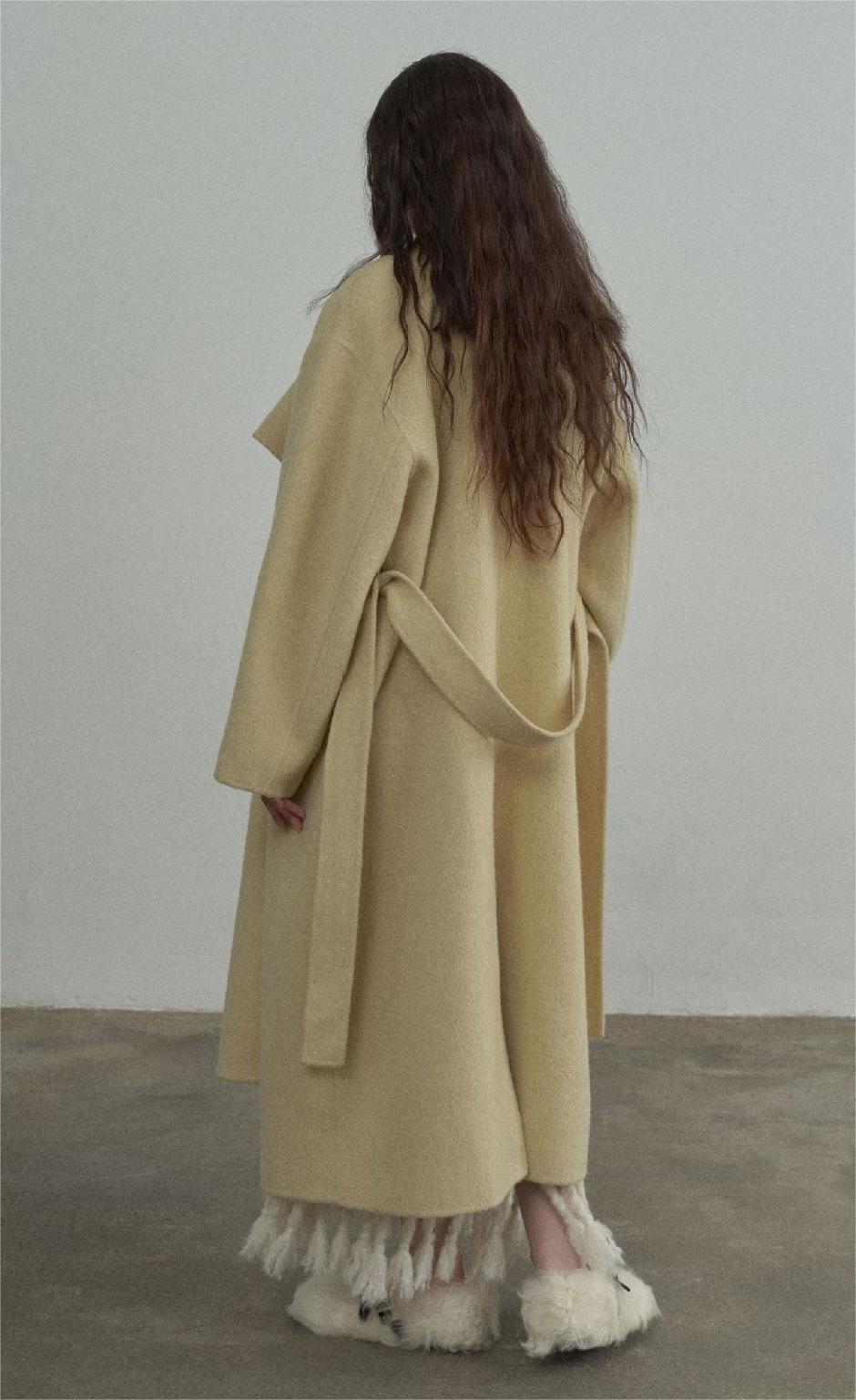 Handmade Lamb Wool Charlotte Overcoat