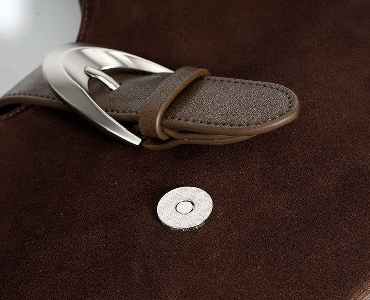 Suede Shoulder Bag - Grey