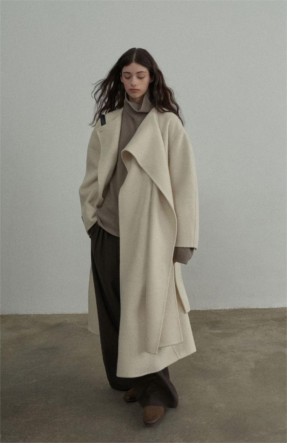 Handmade Lamb Wool Charlotte Overcoat